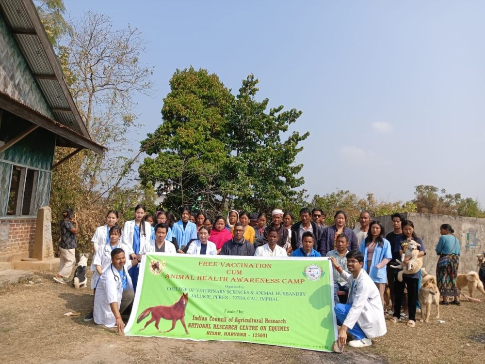 College of Veterinary Sciences and Animal Husbandry, CAU (I), Jalukie conducted a free vaccination cum animal health camp and awareness programme at council hall, Saijang village on February 17.